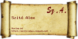 Szitó Alex névjegykártya