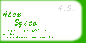 alex szito business card